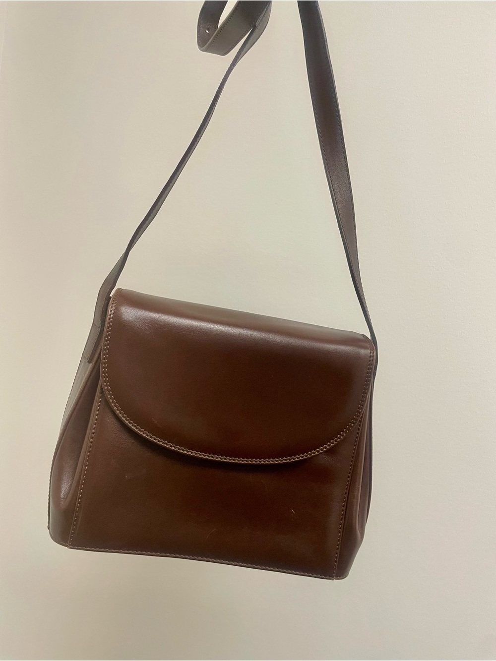 Chocolate Brown Bally, Crossbody, Authentic, vintage, 90s